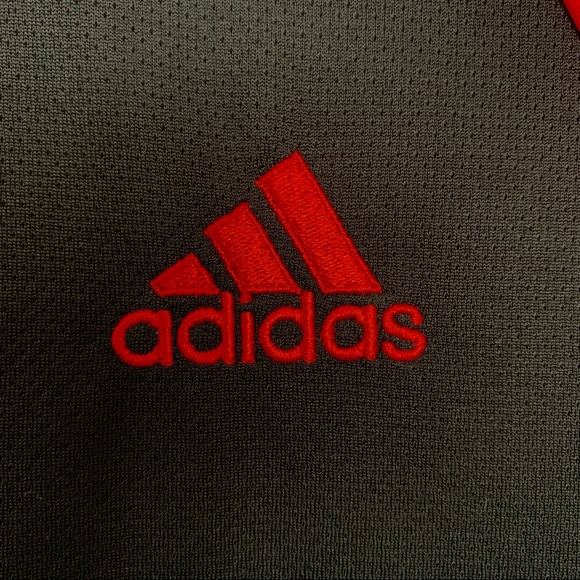 Men’s 2XL VTG ADIDAS Reversible Basketball Practice Jersey Tank Top Black Red EC - Picture 2 of 12